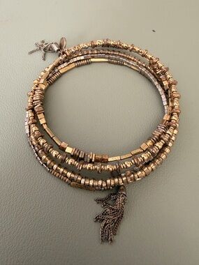 Stella & Dot Metallic Bronze Multi-Strand Wrap Bracelet